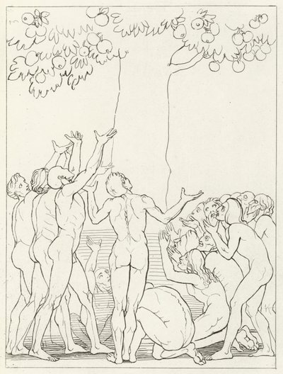 Les Intempérants, Purgatoire, Chant 24 (gravure) - John (after) Flaxman