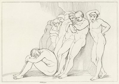 Les Négligents, Purgatoire, Chant 4 - John (after) Flaxman