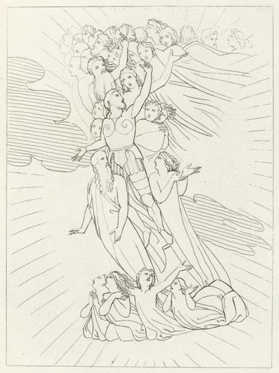 La Planète Jupiter, Paradis, Chant 18 (gravure) - John (after) Flaxman