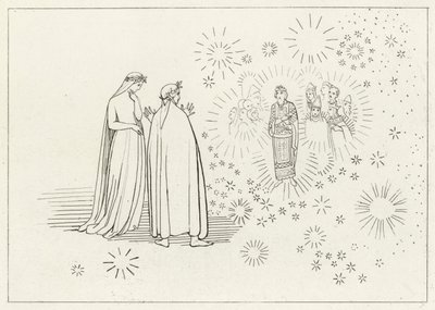 La Planète Mercure, Paradis, Chant 5 (gravure) - John (after) Flaxman