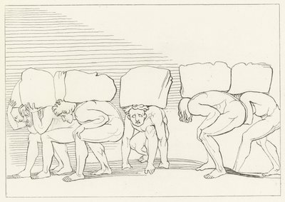 Les orgueilleux, Purgatoire, Chant 11 (gravure) - John (after) Flaxman