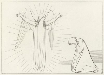 La Salutation, Purgatoire, Chant 10 (gravure) - John (after) Flaxman