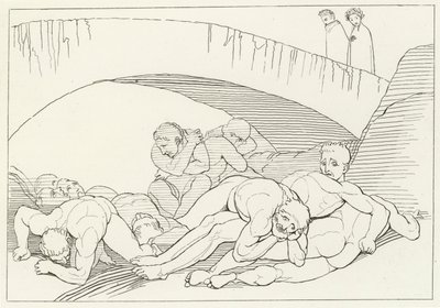 La vallée de la maladie, Enfer, Chant 29 (gravure) - John (after) Flaxman