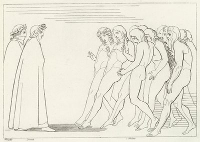 Le Vestibule du Purgatoire, Purgatoire, Chant 3 (gravure) - John (after) Flaxman