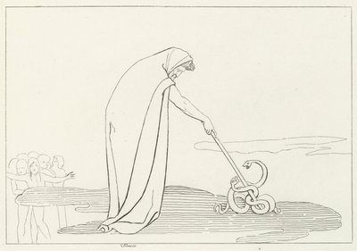Tirésias, Enfer, Chant 20 (gravure) - John (after) Flaxman