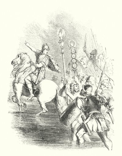 César traversant le Rubicon - John (after) Gilbert