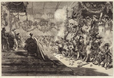Le roi Henri VIII célébrant Noël à Greenwich (gravure) - John (after) Gilbert