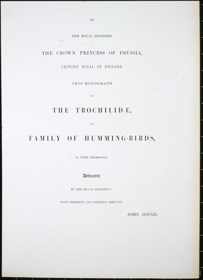 Frontispice - John (after) Gould