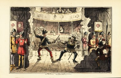 Acteurs jouant Henry Tudor combattant le roi Richard III d
