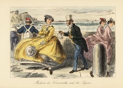 Gentleman anglais et dame se rencontrant sur la promenade de Ramsgate - John (after) Leech
