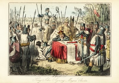 Le roi Jean entouré de barons et d