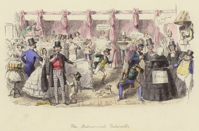 The Matrimonial Tattersalls (gravure en couleur) - John (after) Leech