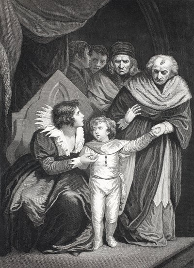 Elizabeth Woodville abandonnant son fils - John (after) Opie