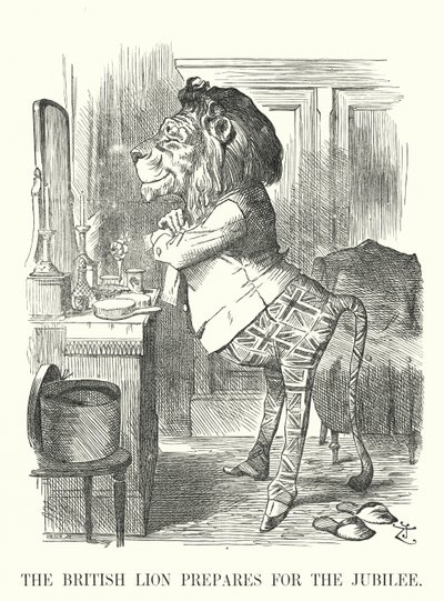 Caricature : Le lion britannique se prépare pour le jubilé - Jubilé d