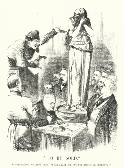 Caricature de Punch : À vendre - La Commune de Paris - John (after) Tenniel