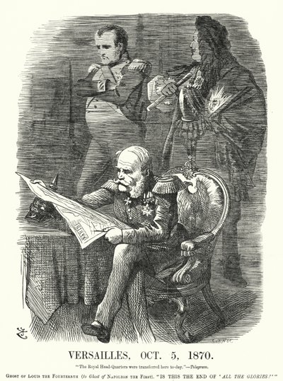 Caricature de Punch : Versailles, 5 octobre 1870 - l