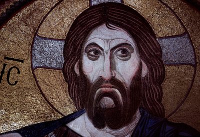Christ Pantocrator, mosaïque dans le monastère de Daphni ou Dafni (Liste du patrimoine mondial de l