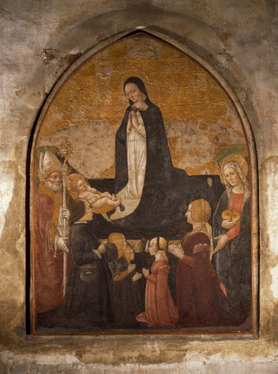 Italie, Milan, Église Sainte-Marie-des-Grâces, Chapelle de la Tour, Vierge adorant l