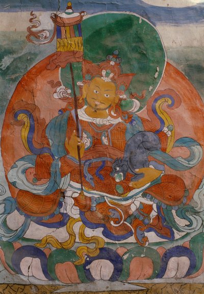 Peinture murale du monastère lamaïste de Hemis, Ladakh, Inde - Walter Charles Mills