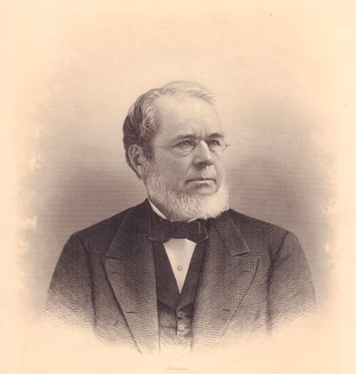 Portrait du graveur américain Andrew Varick Stout (1835-1906), gravure par F E Jones du ladies