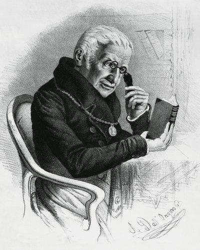 Portrait de Lorenzo Rondolini (1752-1844), médecin et écrivain italien, dessin par Antonio Dall