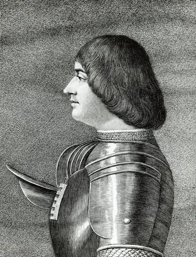 Portrait de Ludovico Sforza, dit Il Moro (1452-1508), duc de Milan, gravure - Walter Charles Mills