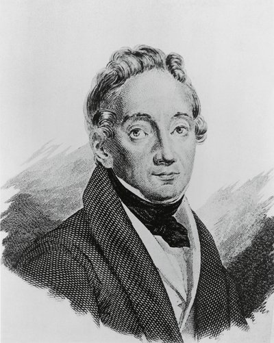 Portrait de Pietro Colletta (1775-1831), général et historien italien, gravure - Walter Charles Mills
