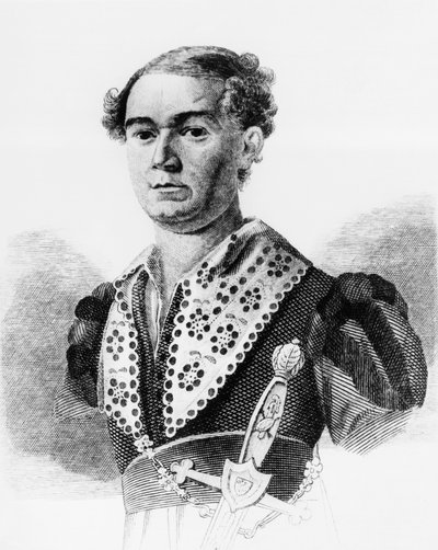 Portrait de Vasily Andreevich Karatygin (1802-1853), acteur russe, gravure de Russkaya Talia, anthologie de Faddey Venediktovich Bulgarin, publiée en 1825 - Walter Charles Mills