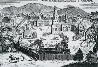 Les Cosaques dirigés par Stepan Razin attaquant la forteresse d