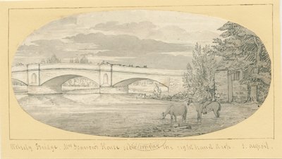 Pont de Wolseley : dessin à la plume et au lavis, nd [1799-1854] - John Allport