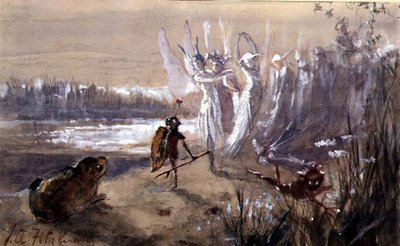 Une halte dans la procession féerique - John Anster Fitzgerald