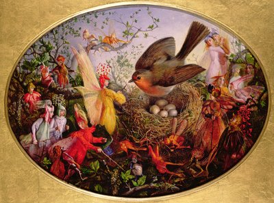 Cock Robin défendant son nid - John Anster Fitzgerald