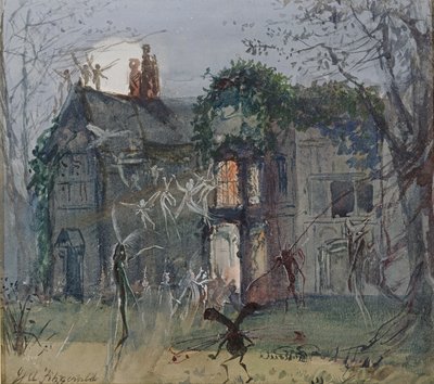 La vieille salle, fées au clair de lune - John Anster Fitzgerald