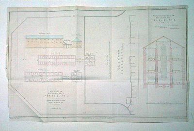 Gamme de cellules solitaires érigées à la Female Factory à Parramatta, Nouvelle-Galles du Sud - John Arrowsmith