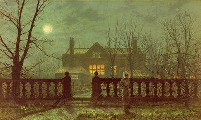 Une dame dans un jardin au clair de lune, 1882 - John Atkinson Grimshaw