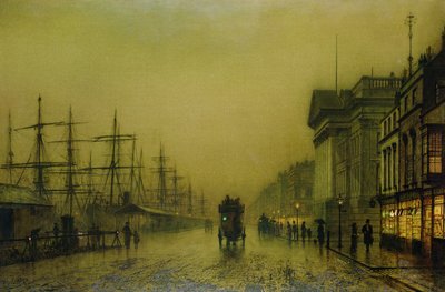 Docks de Liverpool, Douane et Salthouse Docks, Liverpool - John Atkinson Grimshaw