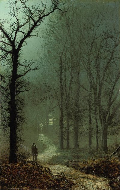 Amoureux dans un bois au clair de lune, 1873 - John Atkinson Grimshaw