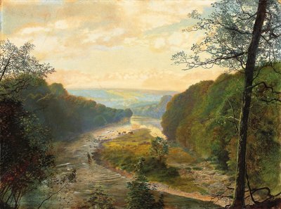 La vallée de Wharfe, avec Barden Tower au-delà - John Atkinson Grimshaw