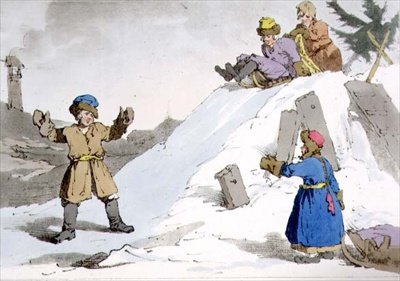 Enfants Descendant une Colline de Glace, planche 38 du Volume II de 
