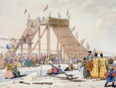 Colline de glace, gravée par l