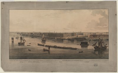 Vue panoramique de Saint-Pétersbourg, entre 1805 et 1807 - John Augustus Atkinson