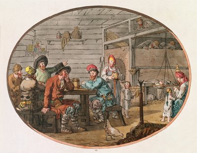 Hutte paysanne russe, 1798 - John Augustus Atkinson