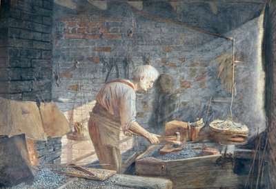 Un forgeron travaillant à sa forge - John B. Gibbs