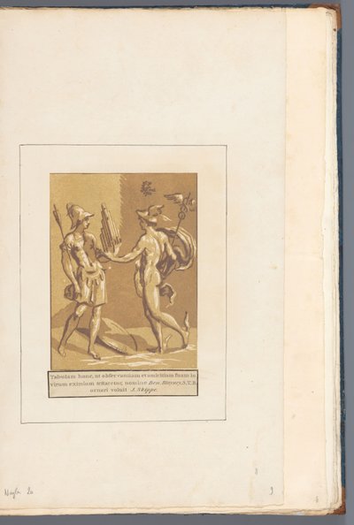 Mercure donnant une flûte de Pan à Minerve - John B. Skippe