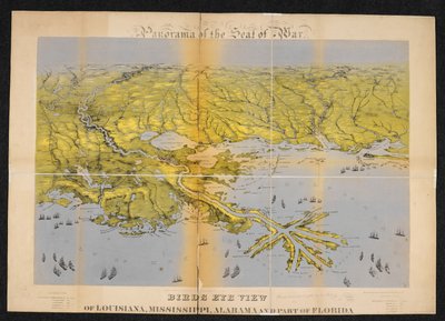 Vue aérienne de la Louisiane, du Mississippi, de l