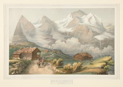 Vue de la Jungfrau prise de la Wengernalp - John Bachmann