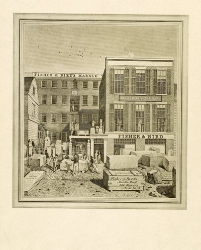Marbrerie de Fisher & Bird, pub. 1836 (gravure) - John Baker