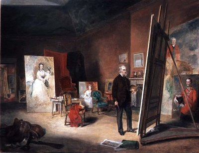 Portrait de Sir Francis Grant à un chevalet - John Ballantyne