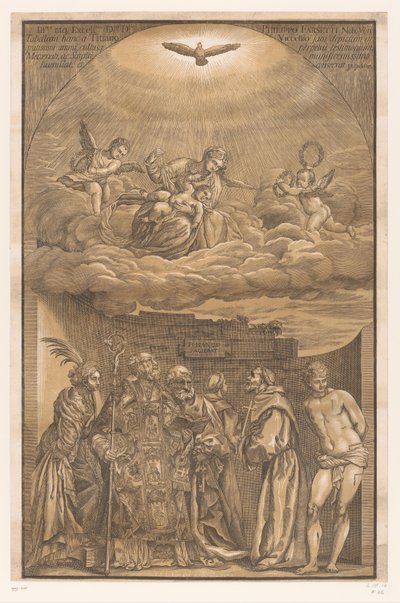 Marie dans les nuages et six saints (Kunstwerken van Venetiaanse meesters) (Opera selectiora) - John Baptist Jackson