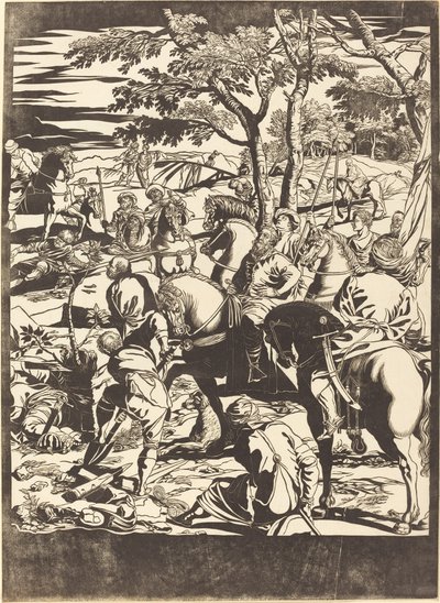 La Crucifixion (plaque droite) - John Baptist Jackson after Jacopo Tintoretto